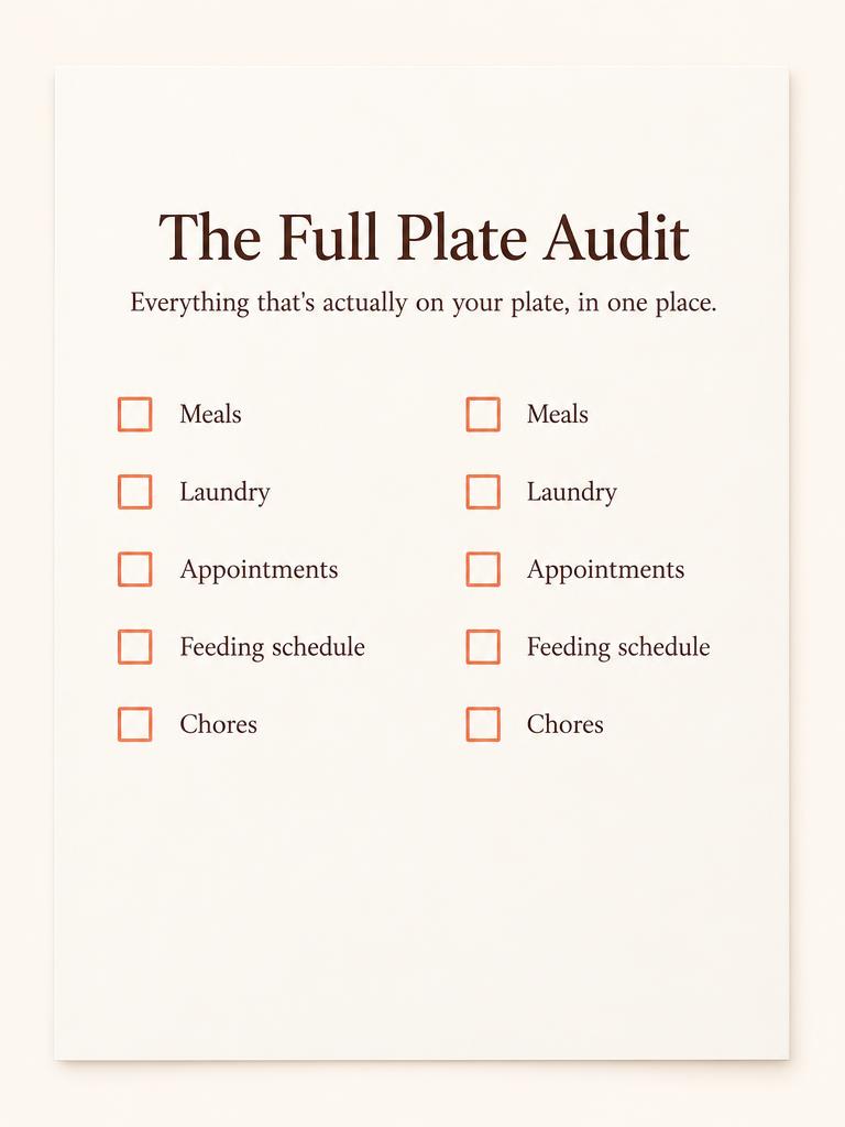 Sample page: The Full Plate Audit checklist